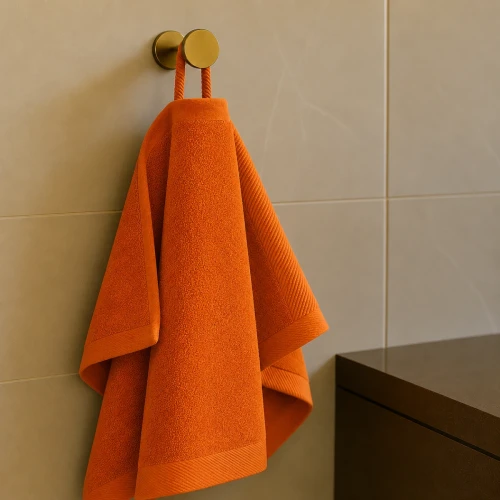 recznik-frotte-50x100-pomarańczowy-na-wieszaku-bawelna-500g-miekkki-chlonny.webp